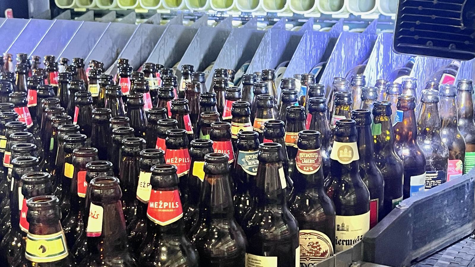 Bottles in bottle plant.